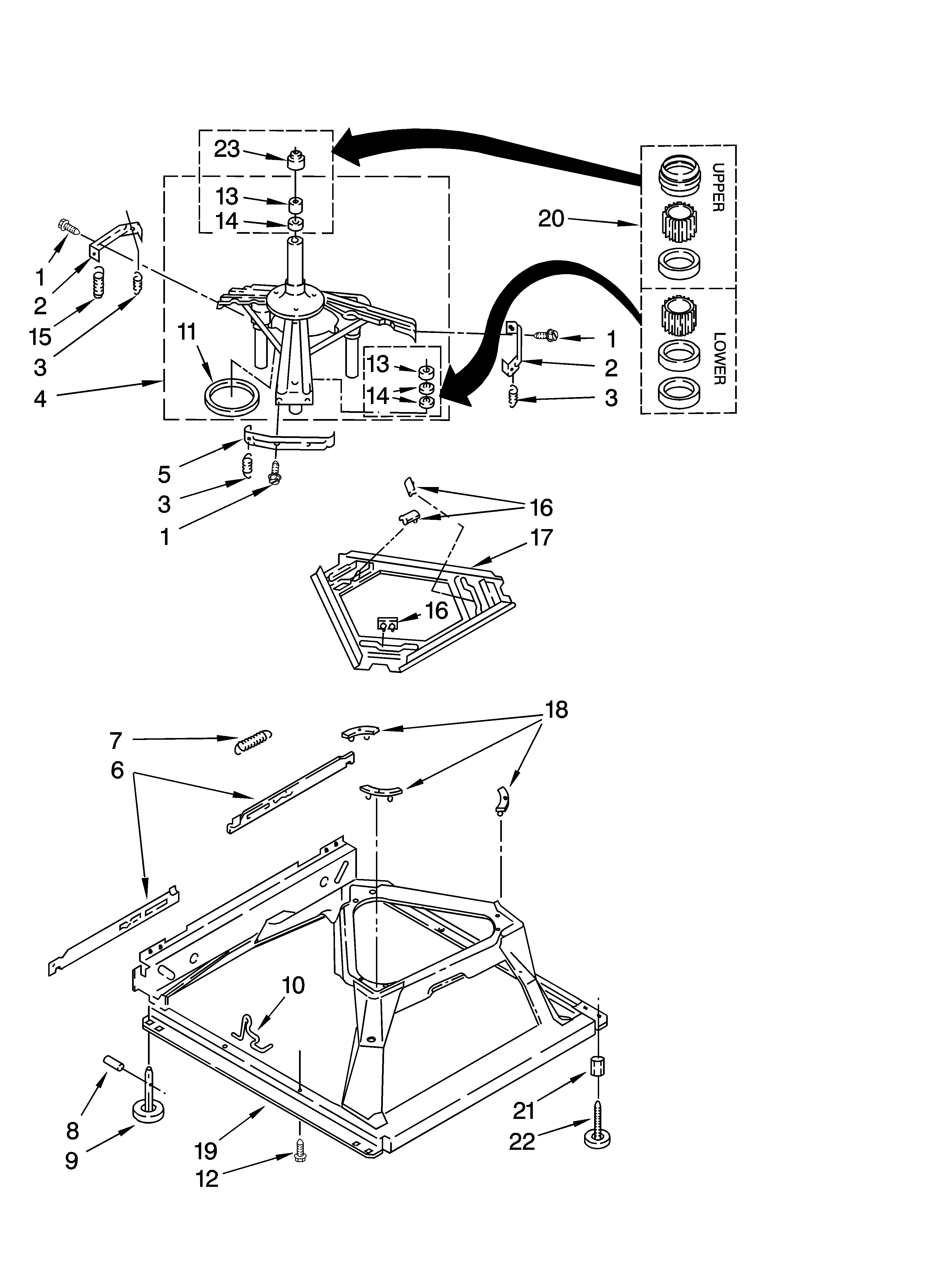 Machine base parts