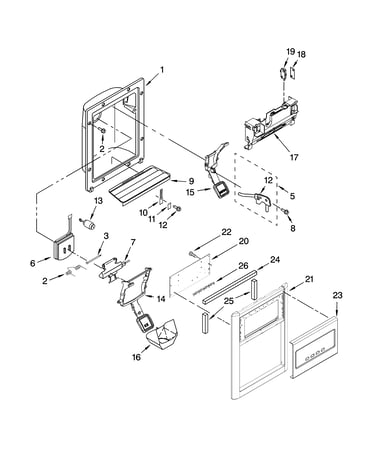 Dispenser front parts