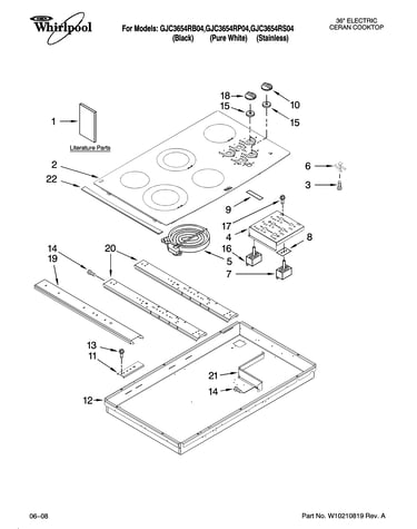 Cooktop parts, optional parts