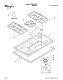 Cooktop, burner and grate parts
