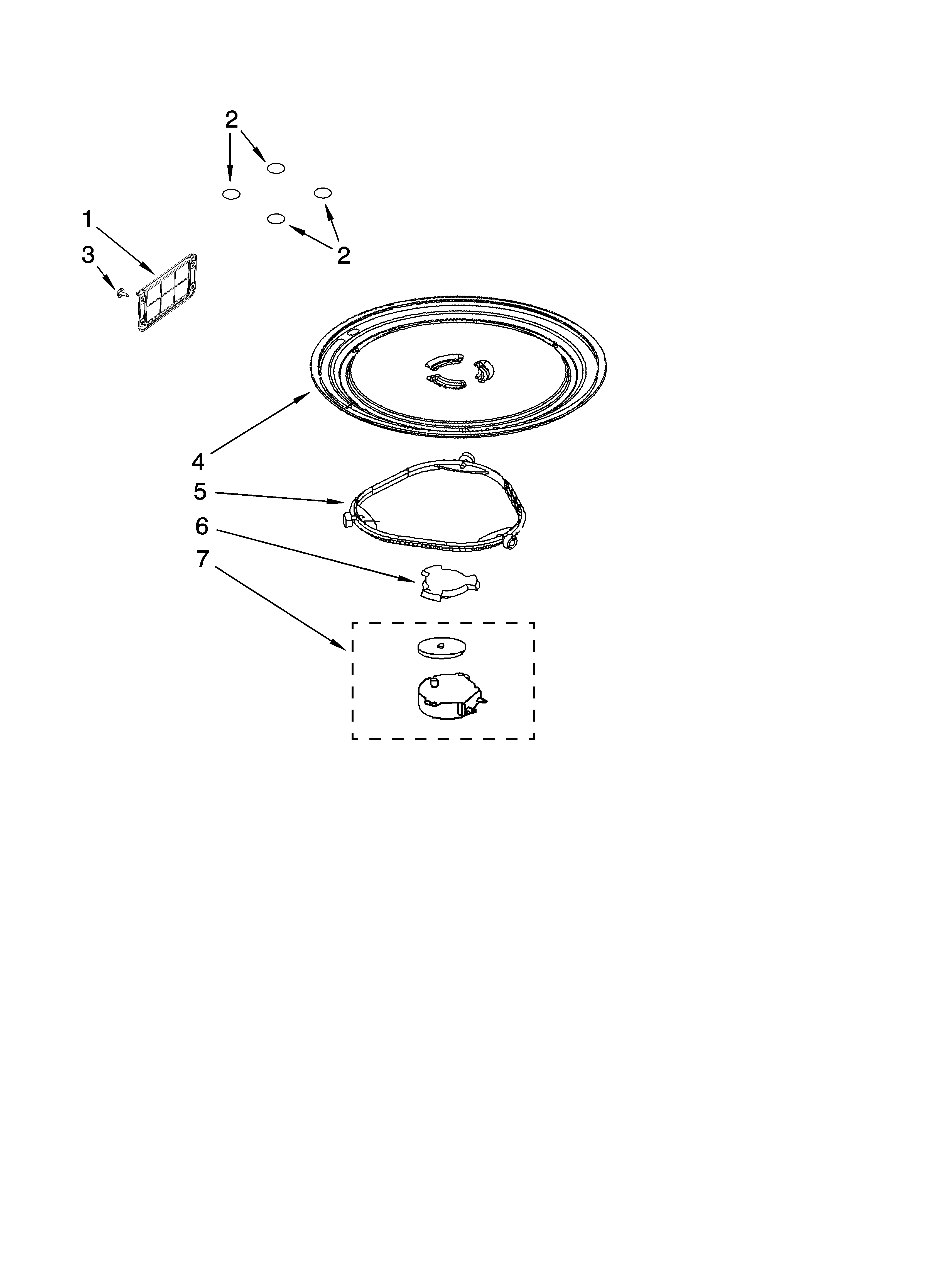 Magnetron and turntable parts