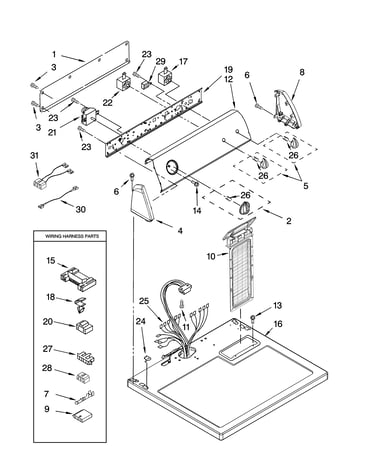 Top and console parts
