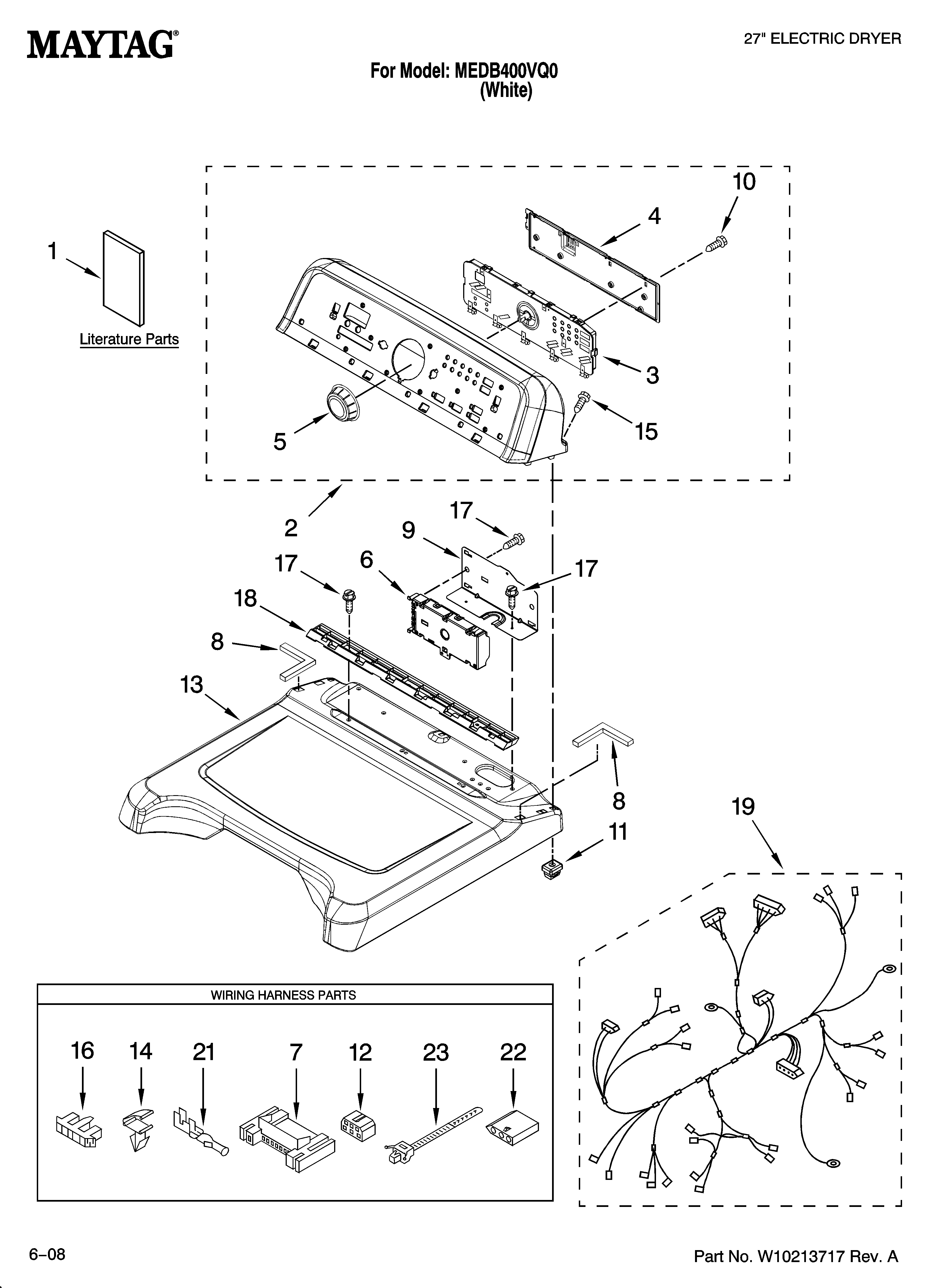 Top and console parts
