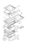 Refrigerator shelf parts