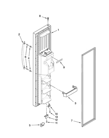 Freezer door parts