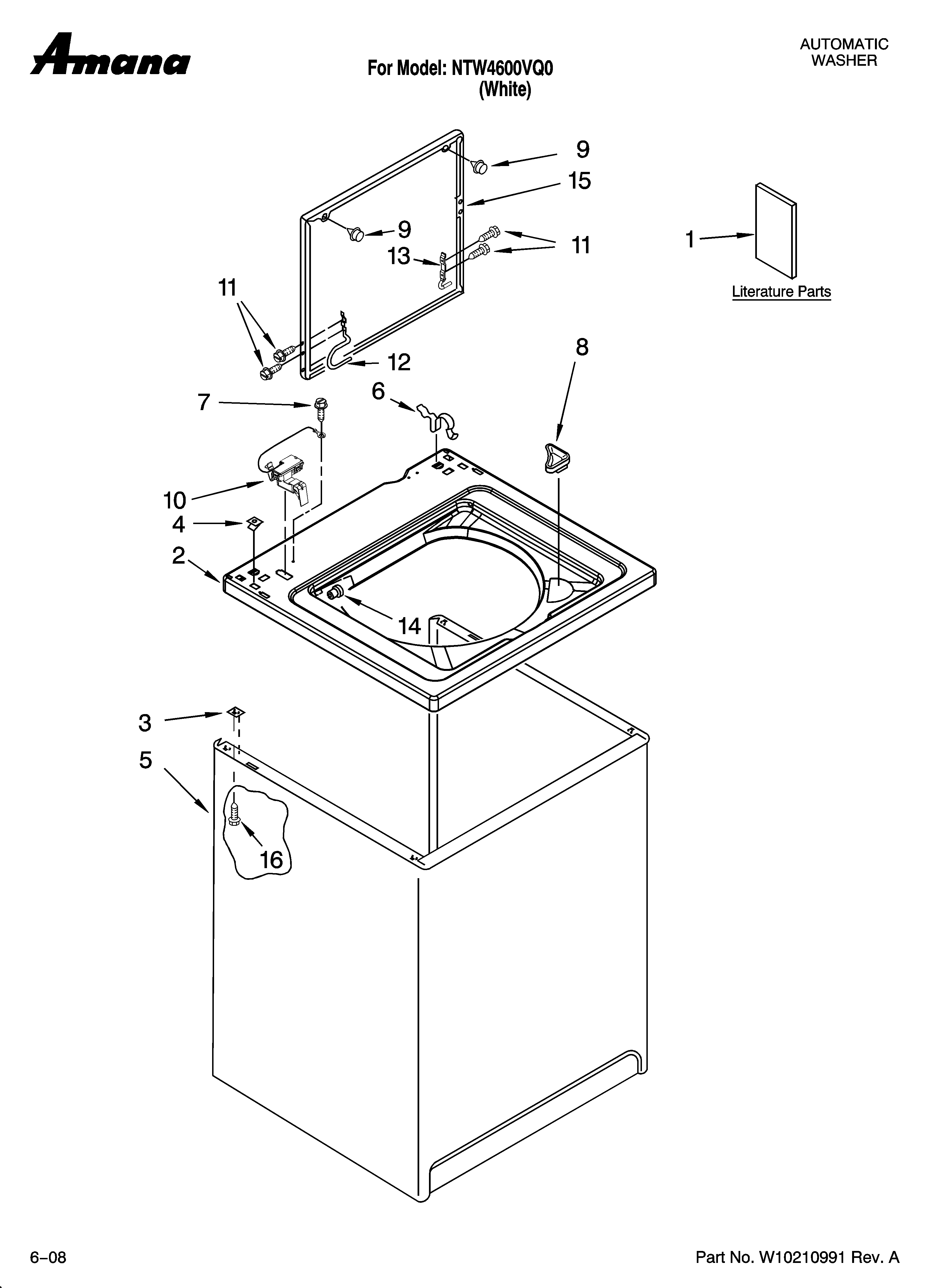 Top and cabinet parts