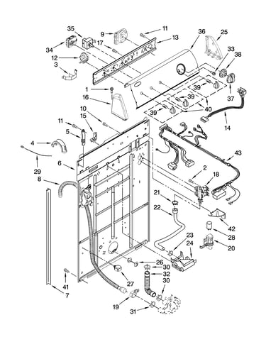 Controls and rear panel parts
