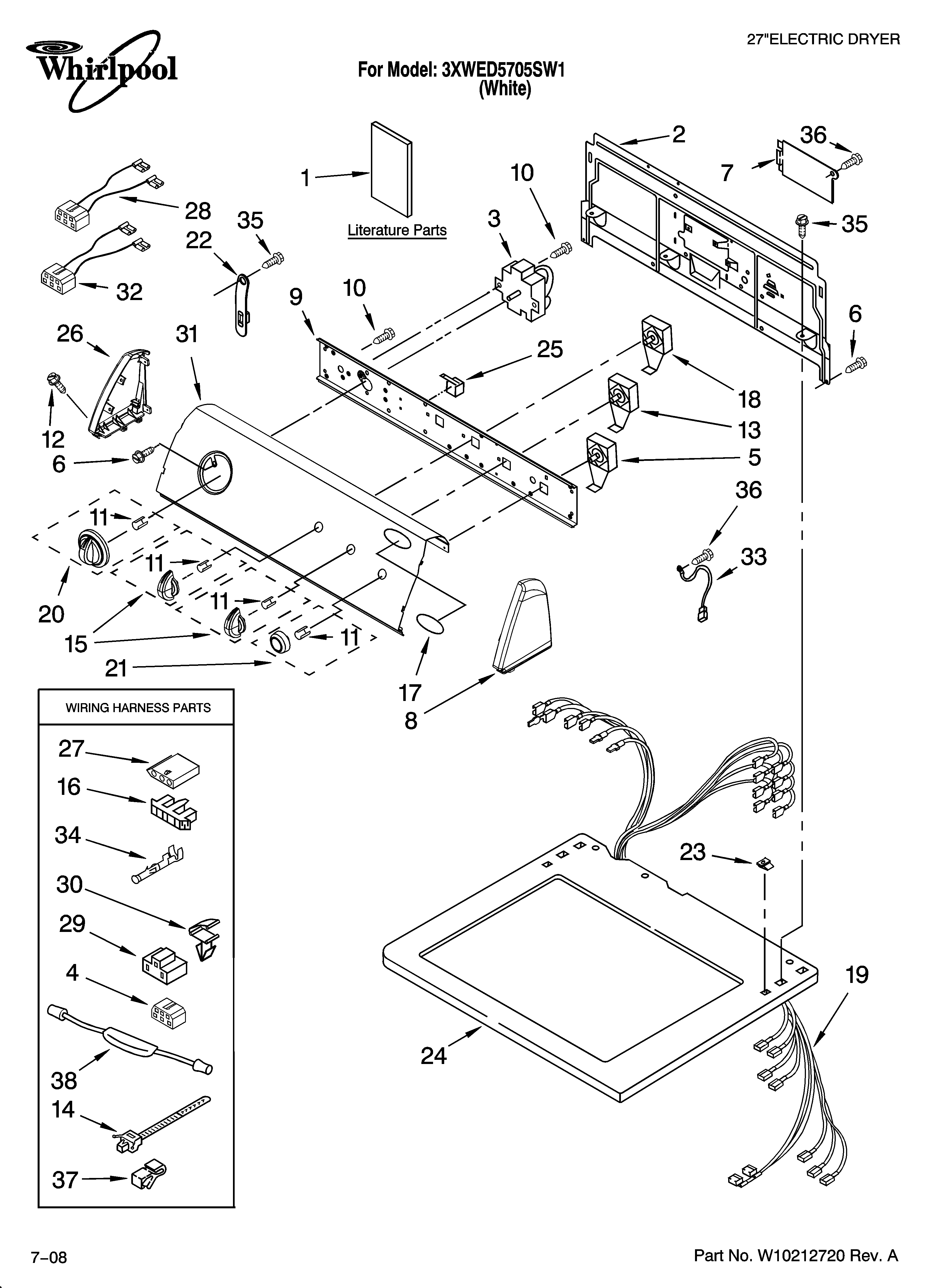 Top and console parts