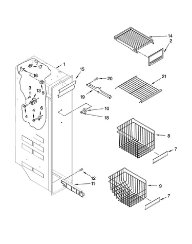 Freezer liner parts