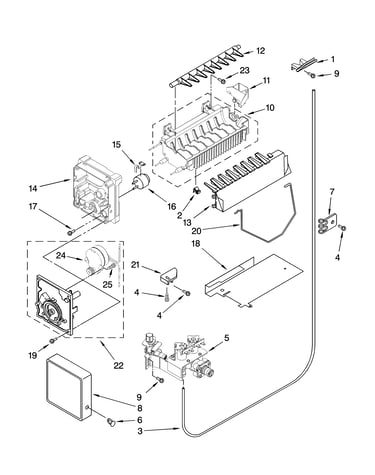 Icemaker parts, optional parts (not included)