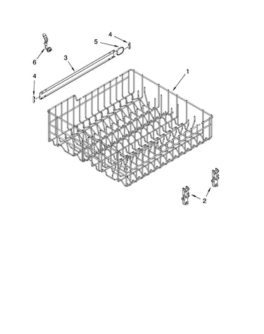 Upper rack and track parts