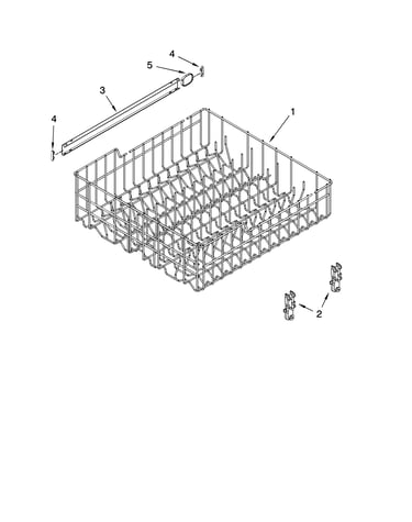 Upper rack and track parts