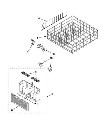 Lower rack parts