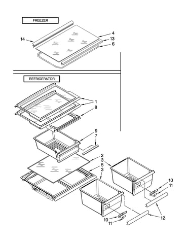 Shelf parts, optional parts (not included)