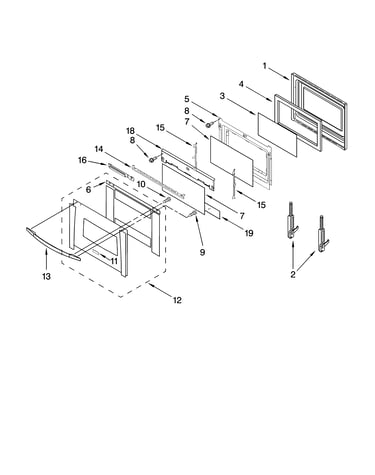 Oven door parts