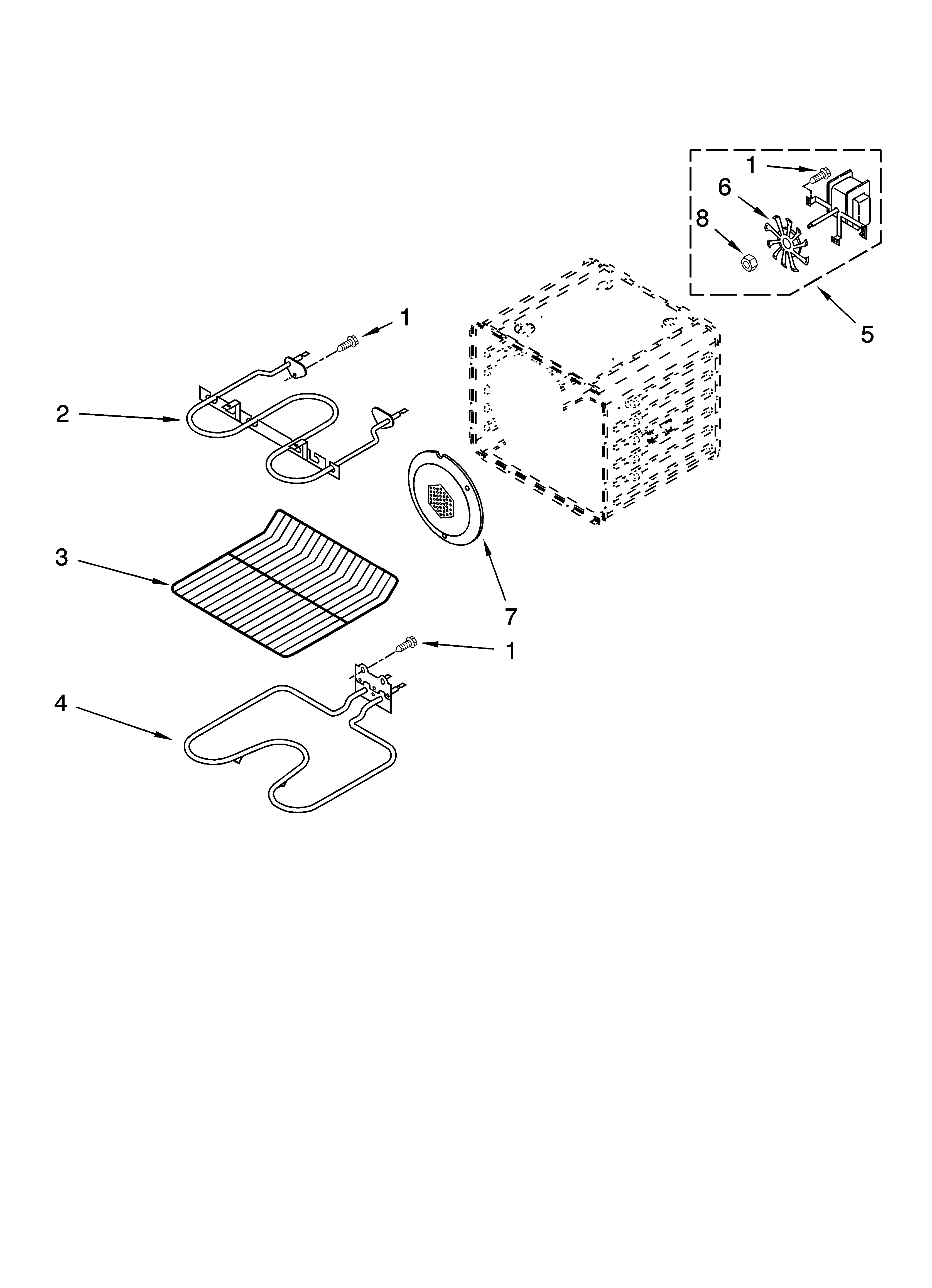 Internal oven parts