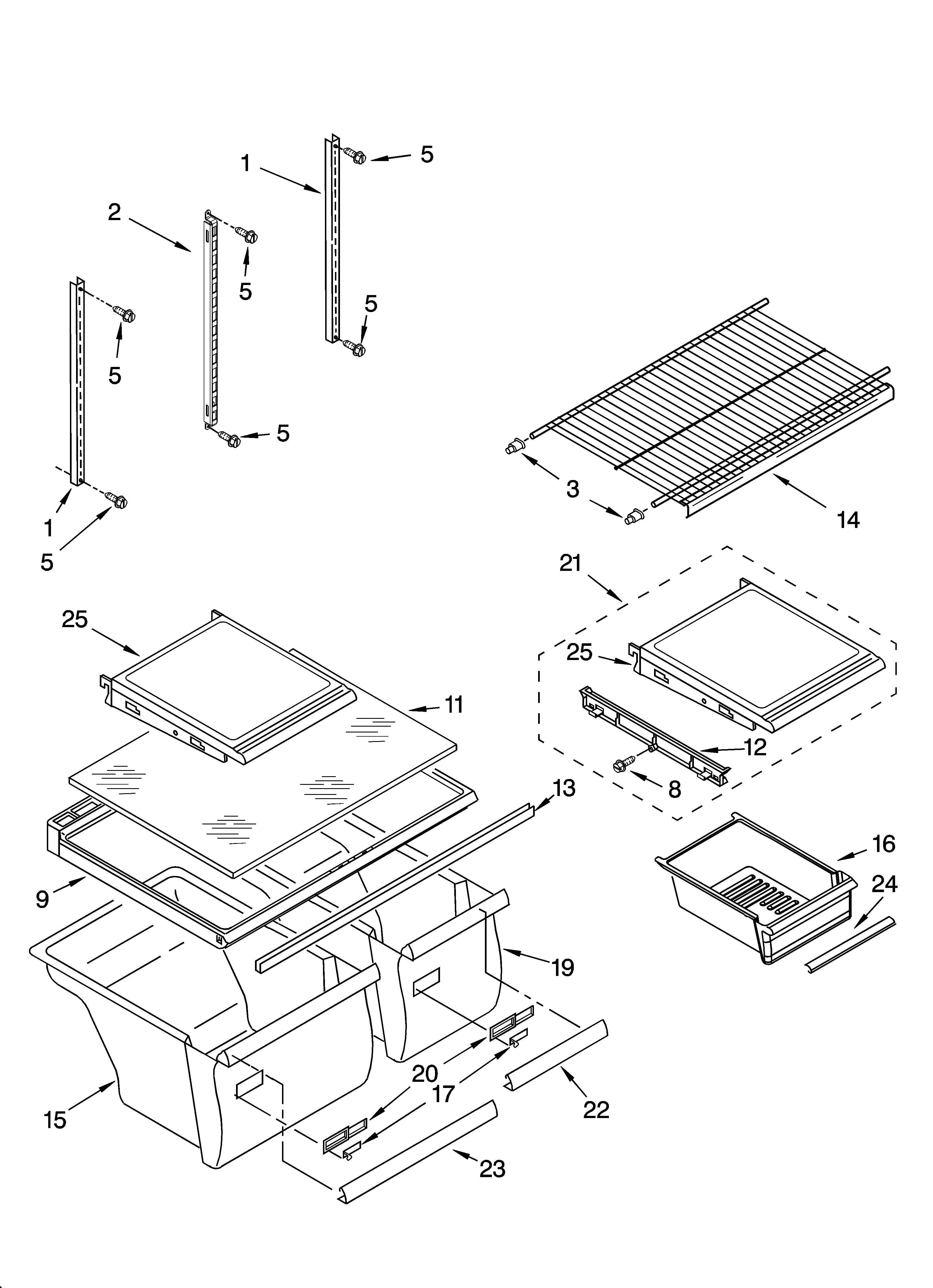 Shelf parts
