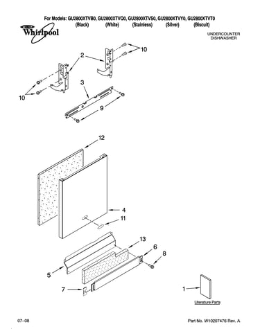 Door and panel parts