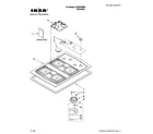 Ikea ICS300VM00 cooktop, burner and grate parts diagram