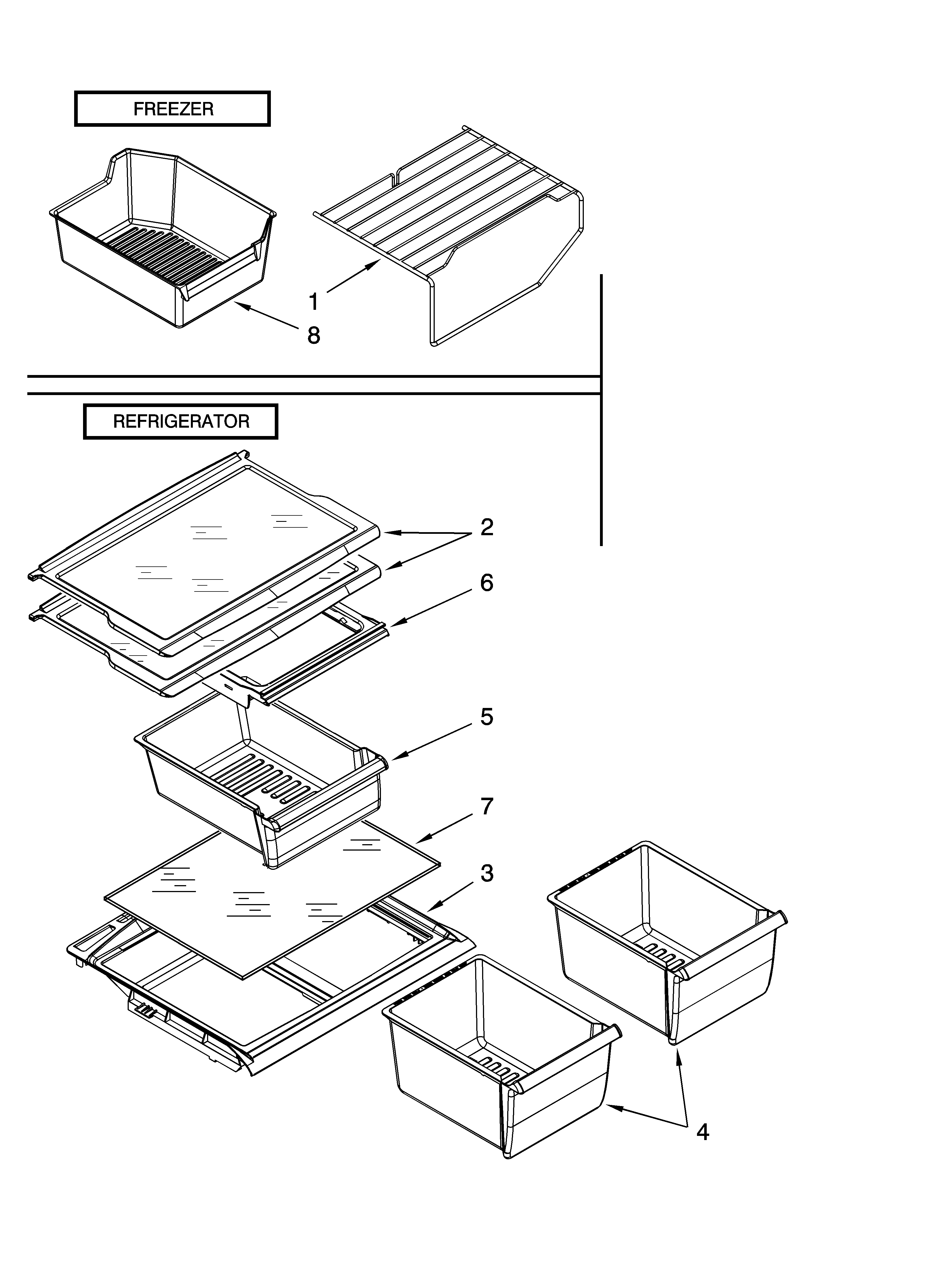 Shelf parts, optional parts