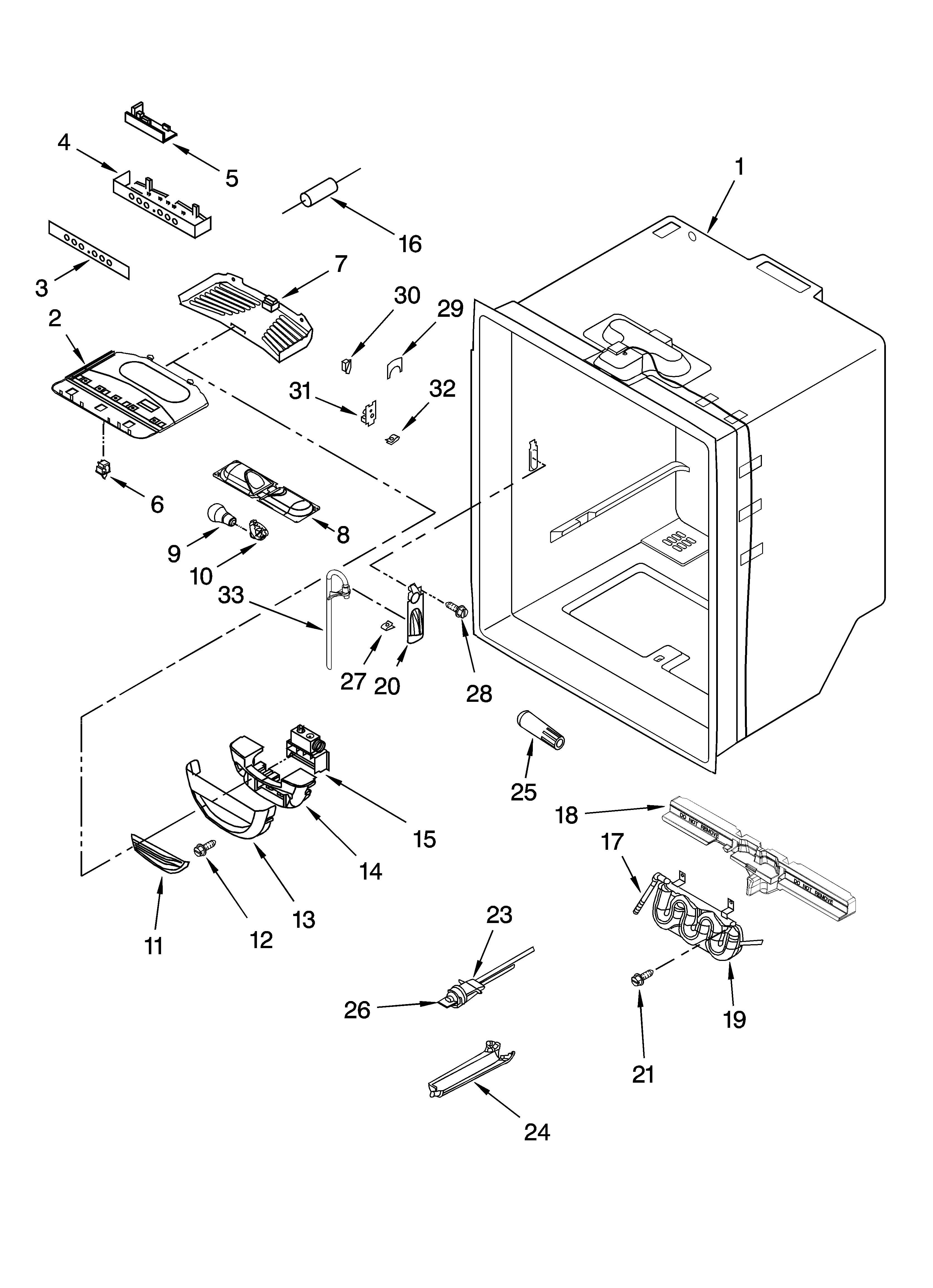Refrigerator liner parts