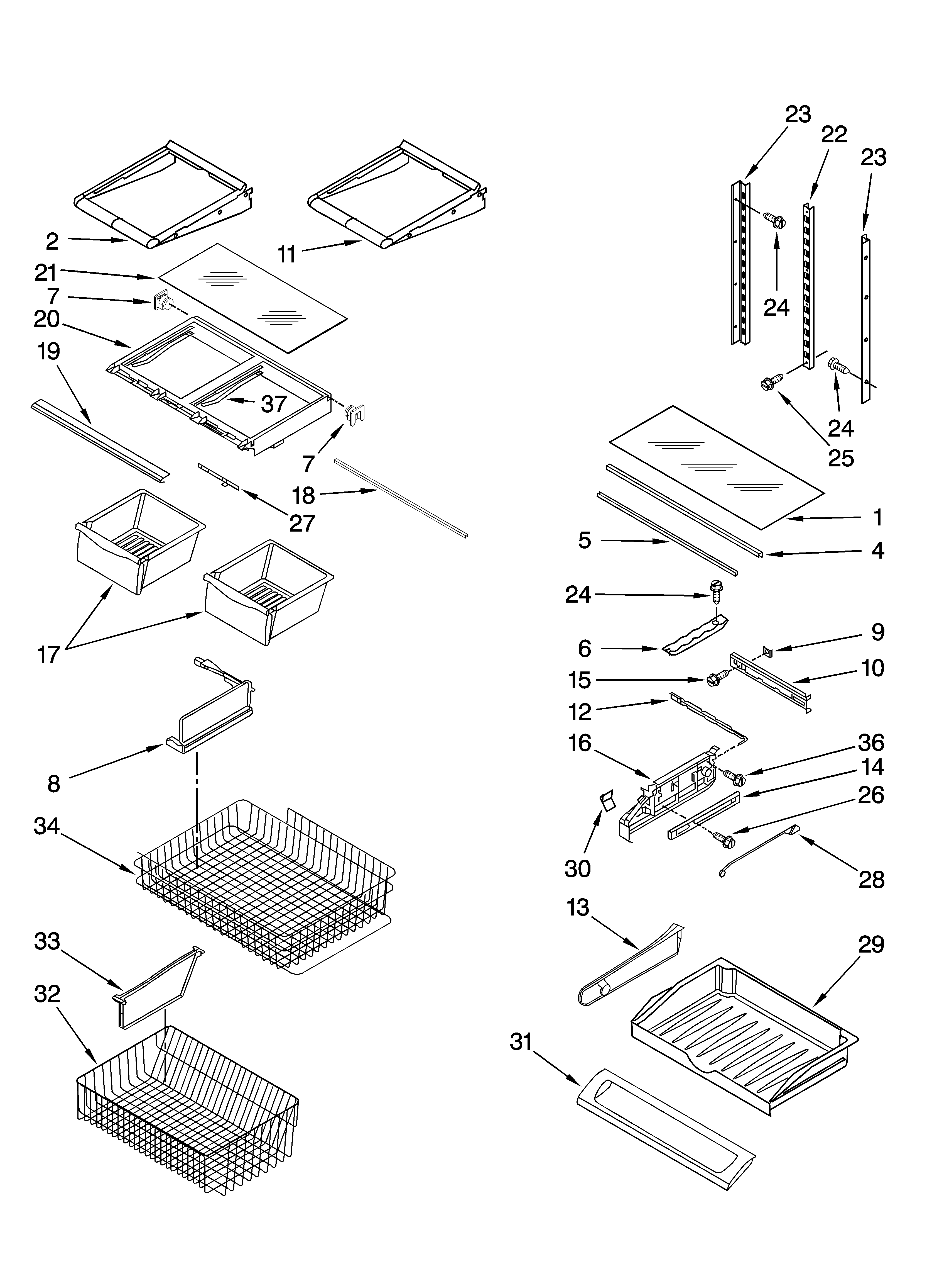 Shelf parts
