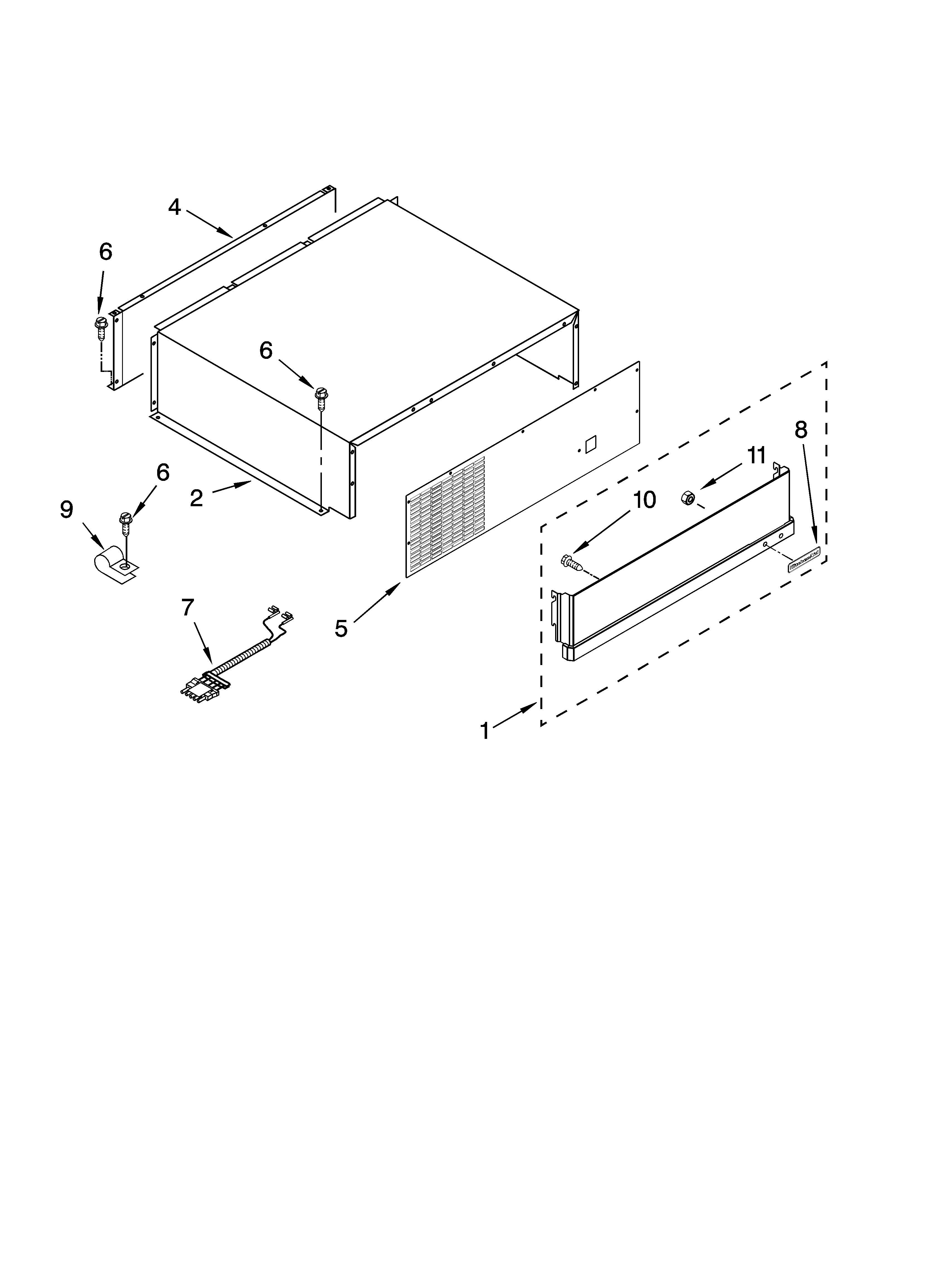 Top grille and unit cover parts