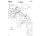 Whirlpool WFW9300VU02 top and cabinet parts diagram