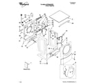 Whirlpool WFW9400VE01 top and cabinet parts diagram