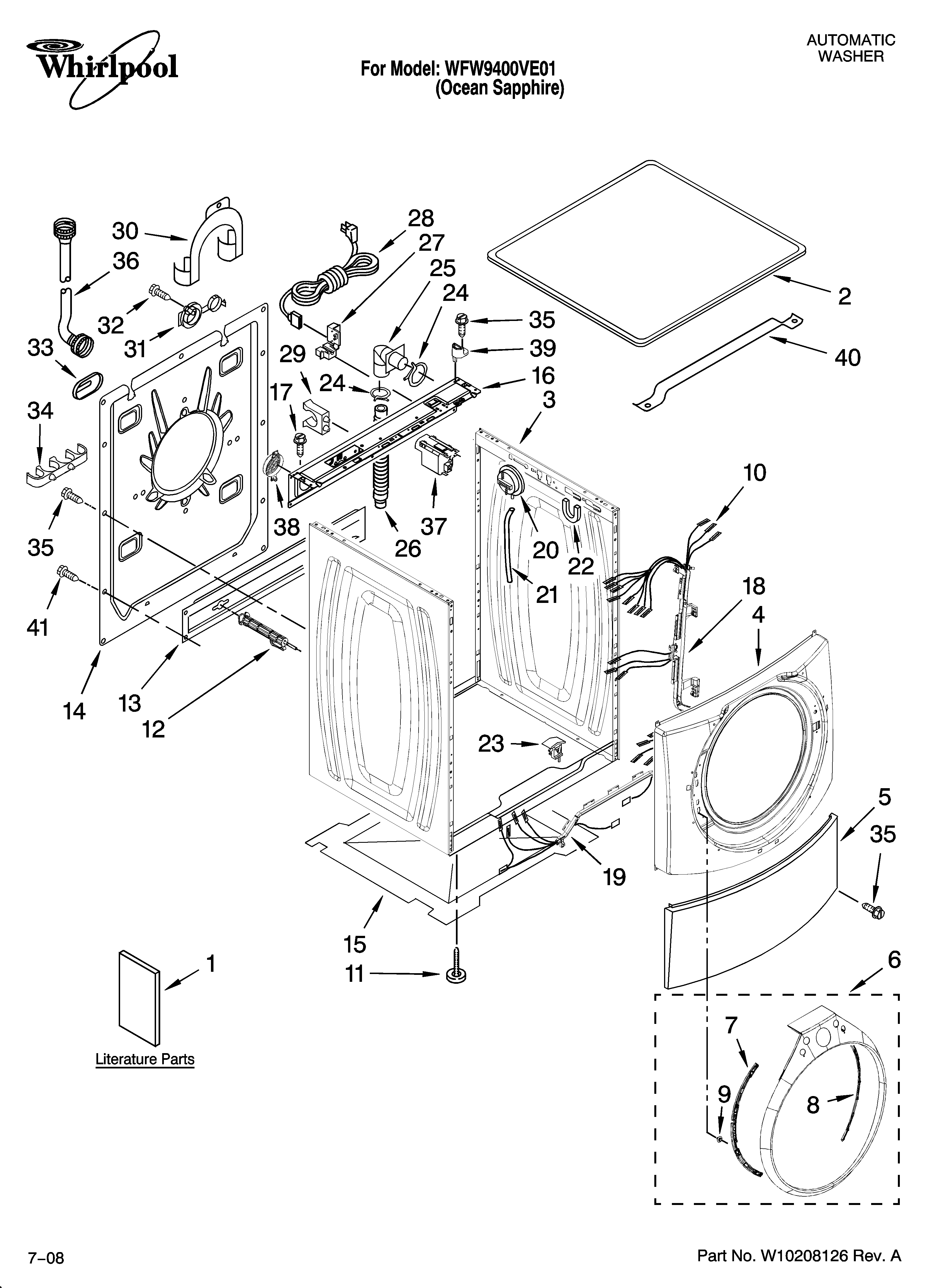 Top and cabinet parts