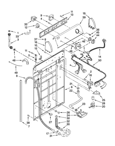 Controls and rear panel parts