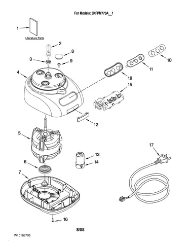 Motor and housing parts
