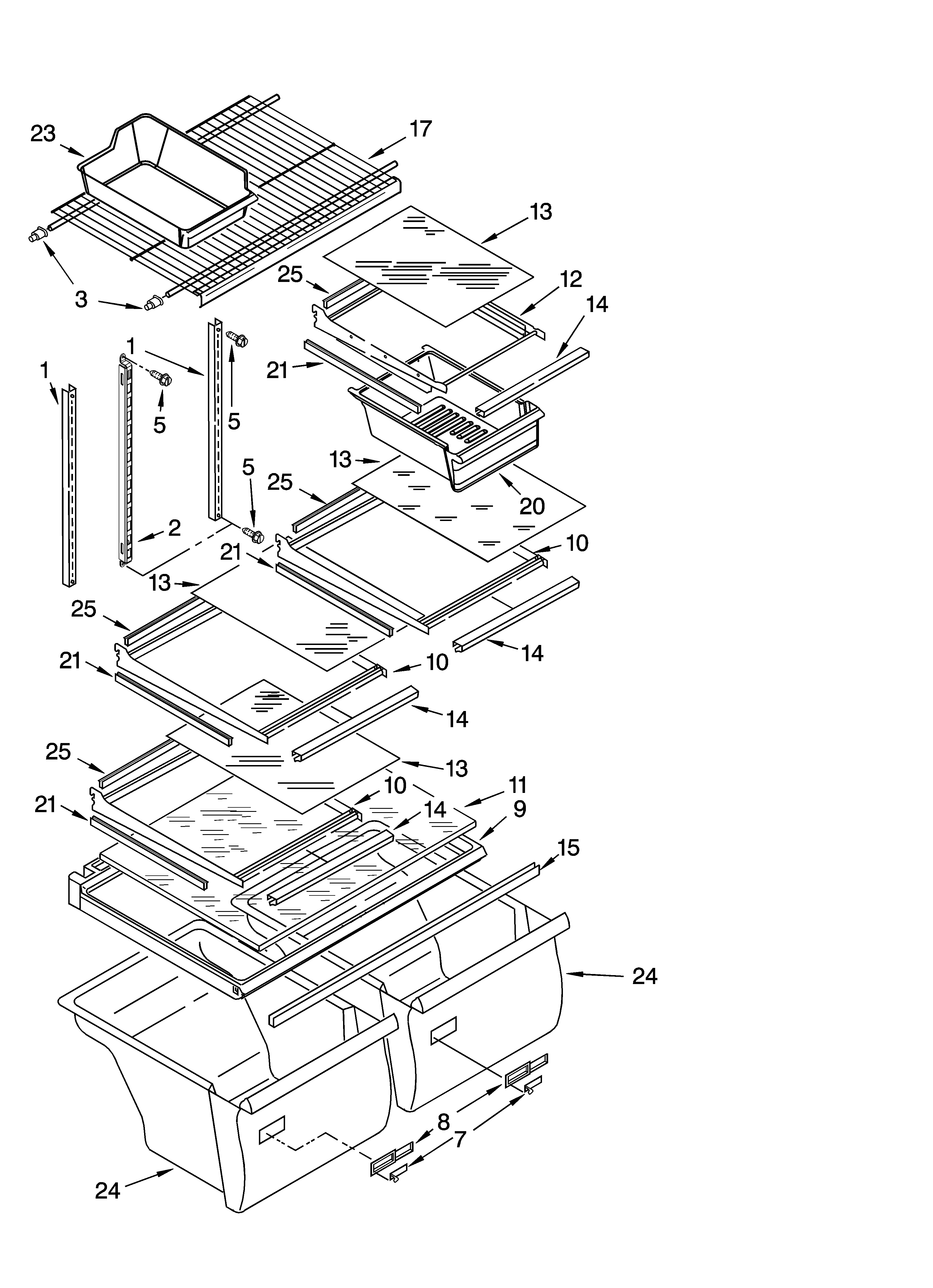 Shelf parts, optional parts