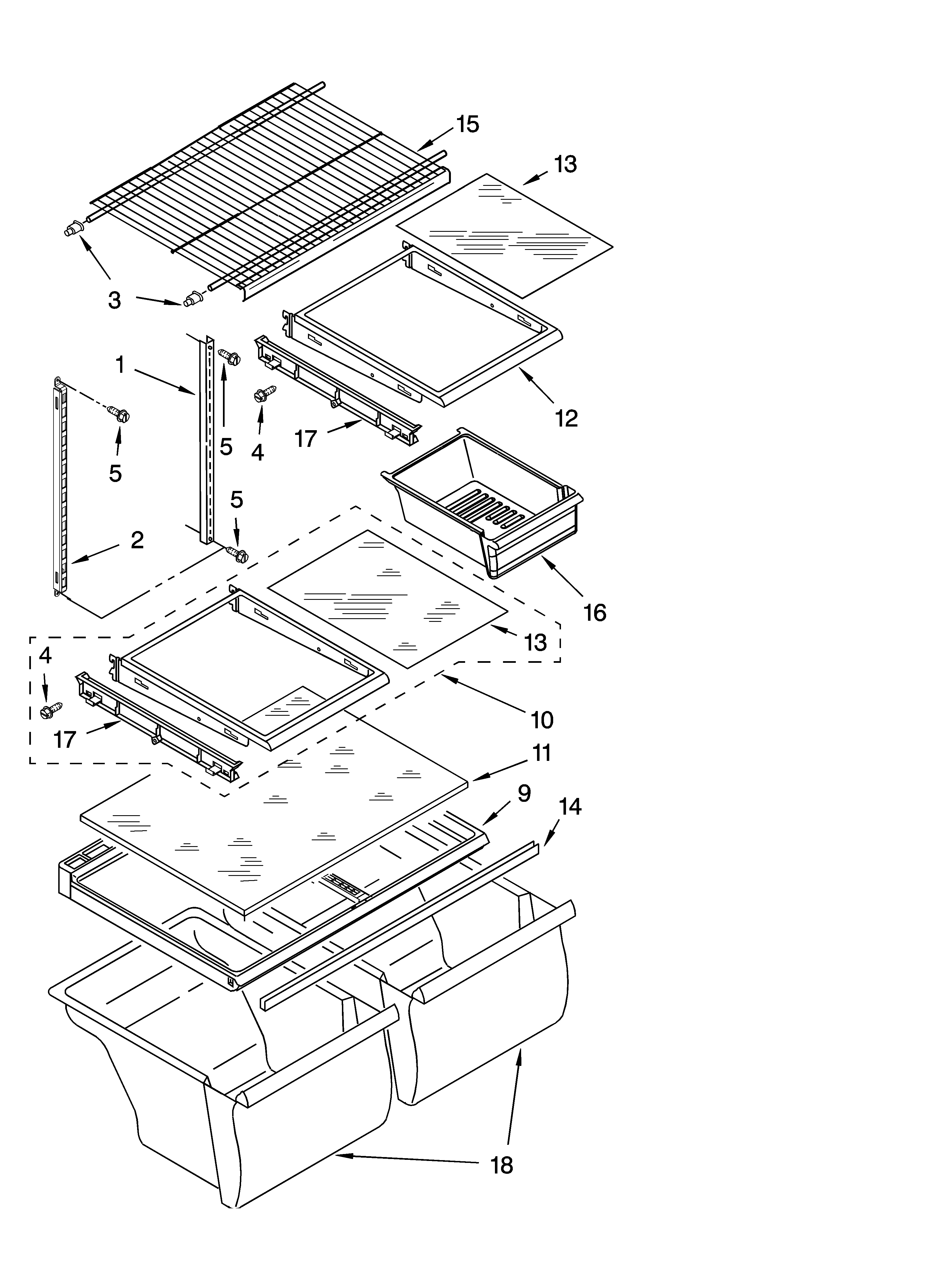 Shelf parts, optional parts