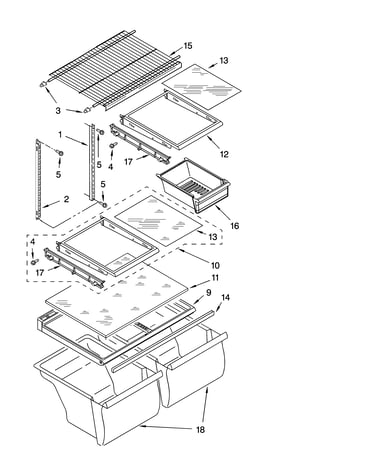 Shelf parts, optional parts