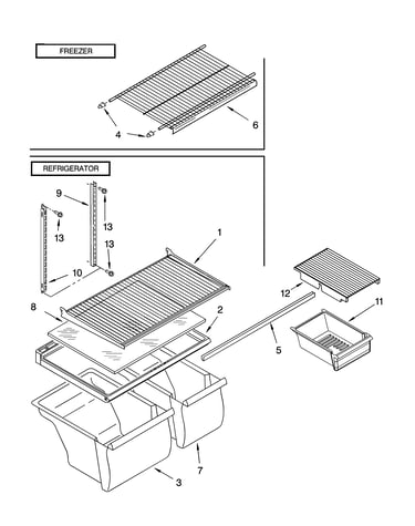 Shelf parts, optional parts