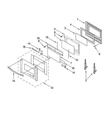 Oven door parts