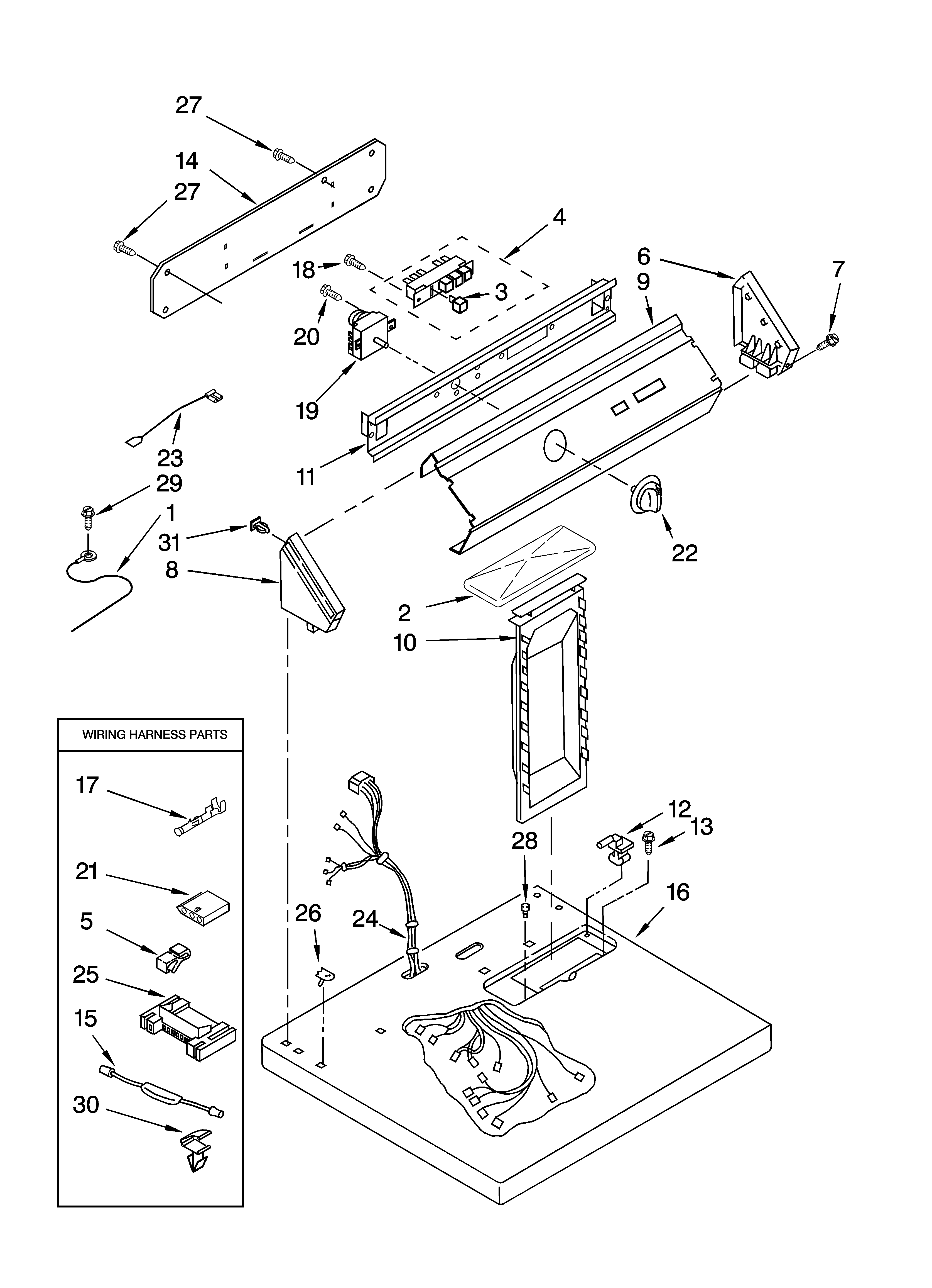 Top and console parts