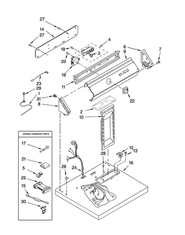 Top and console parts