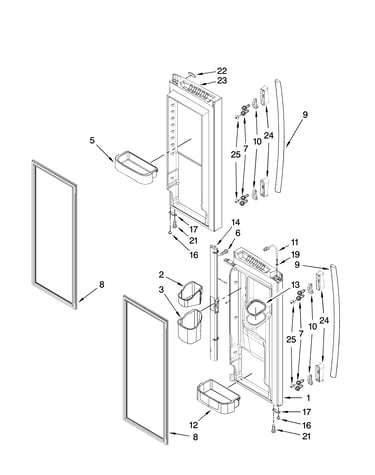 Refrigerator door parts