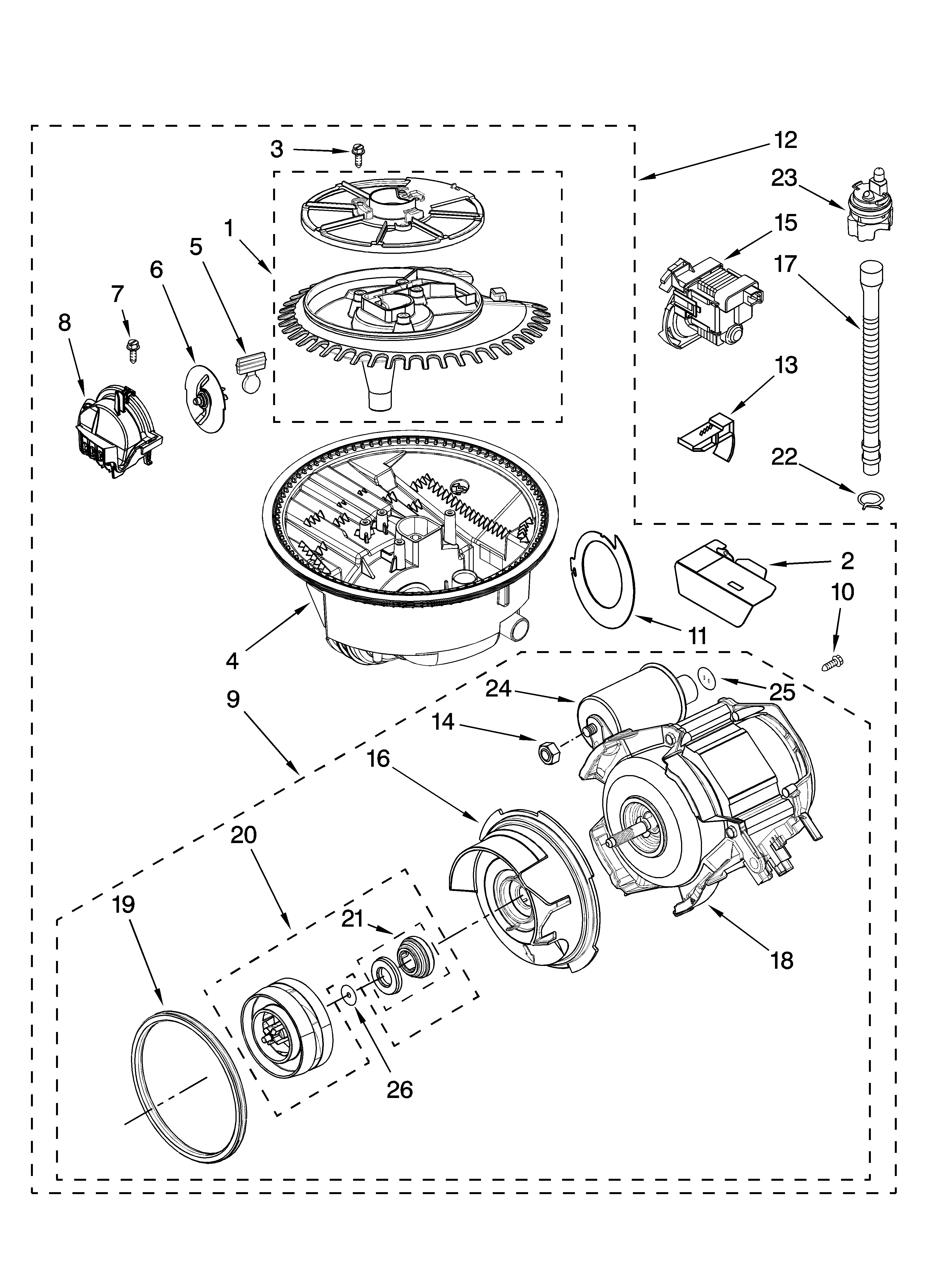 Pump and motor parts