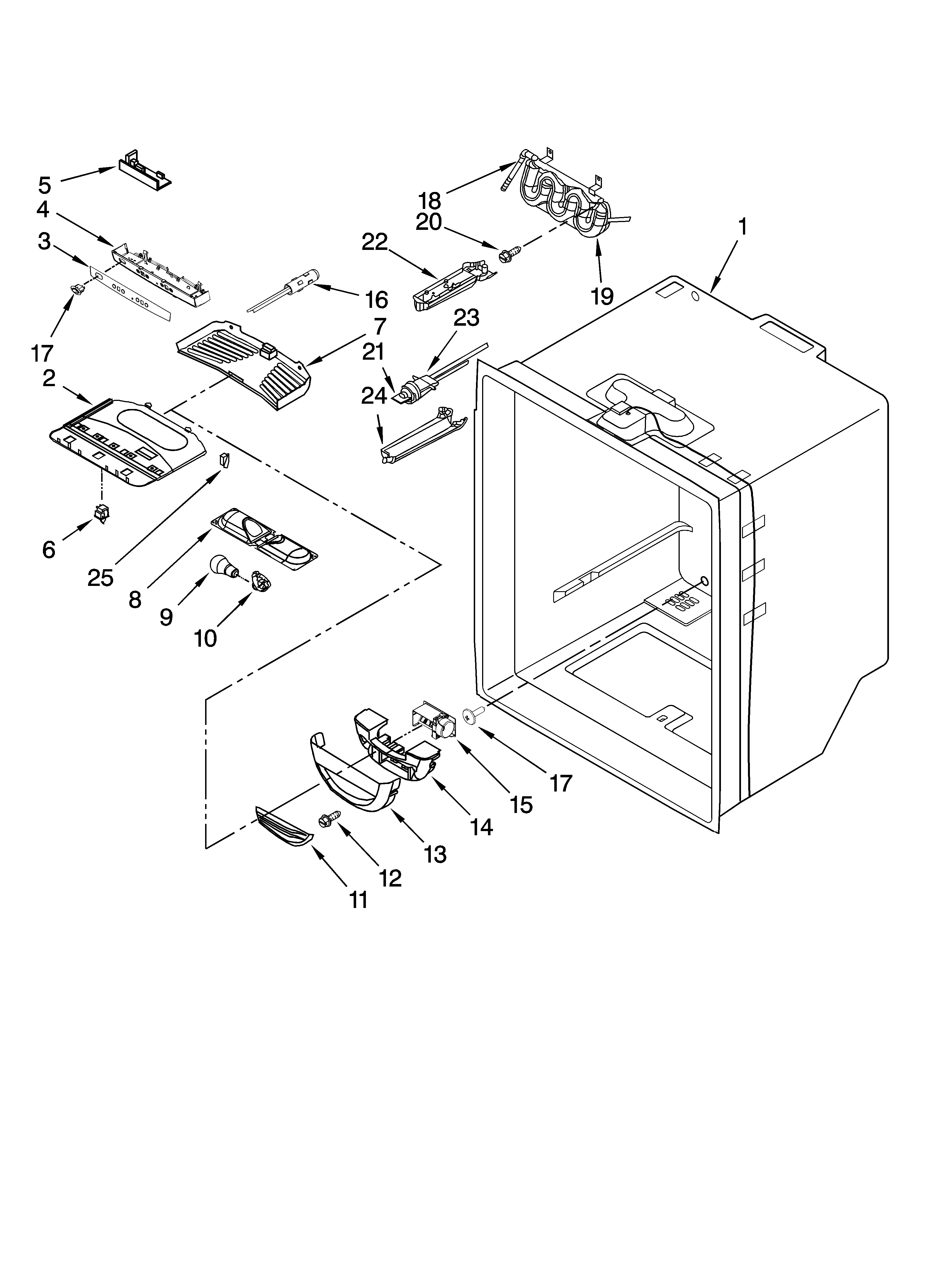 REFRIGERATOR LINER PARTS