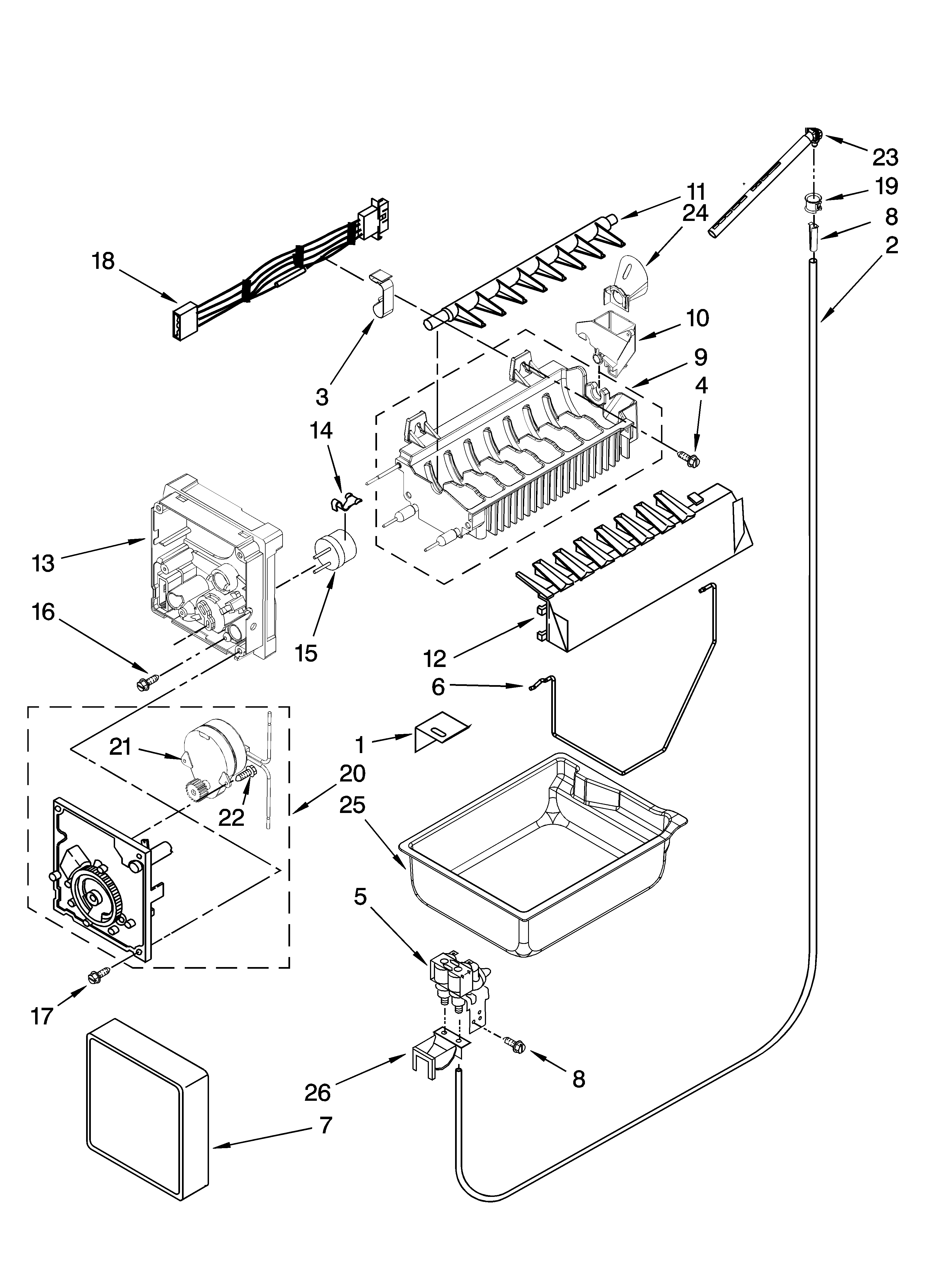 ICEMAKER PARTS, OPTIONAL PARTS