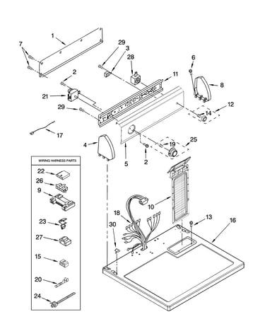 Top and console parts
