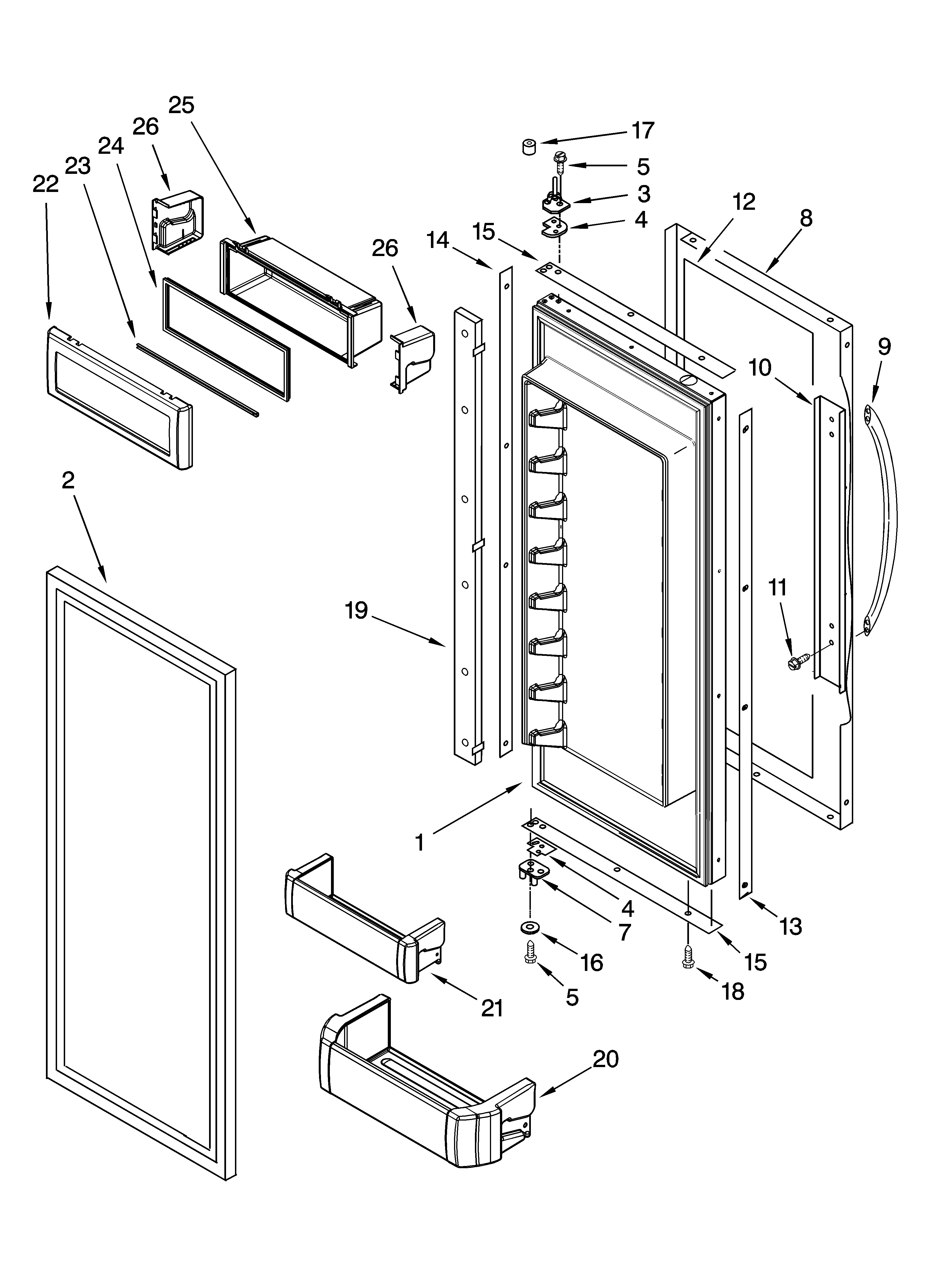 REFRIGERATOR DOOR PARTS