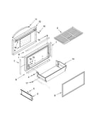 Freezer door and basket parts