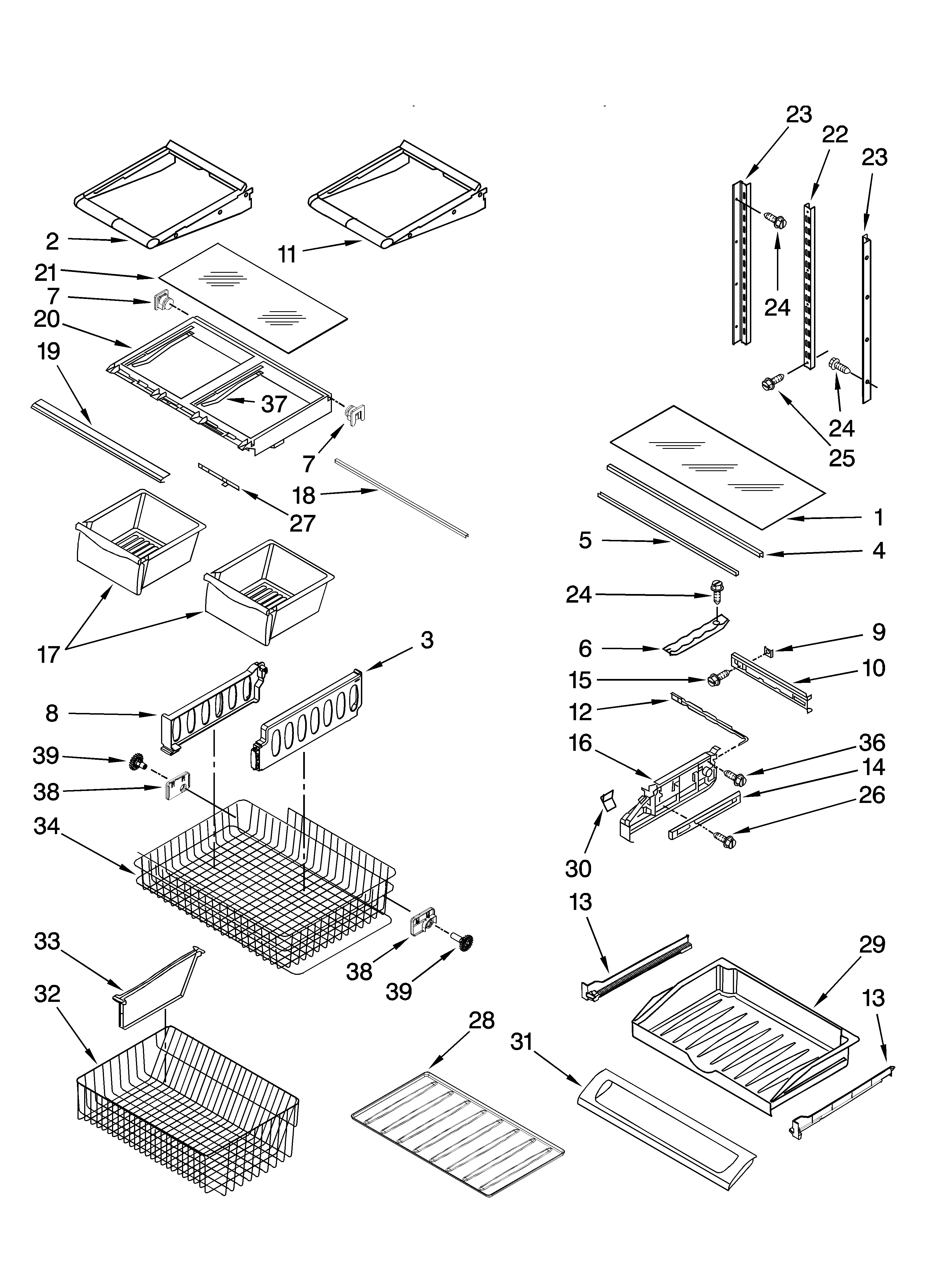 Shelf parts