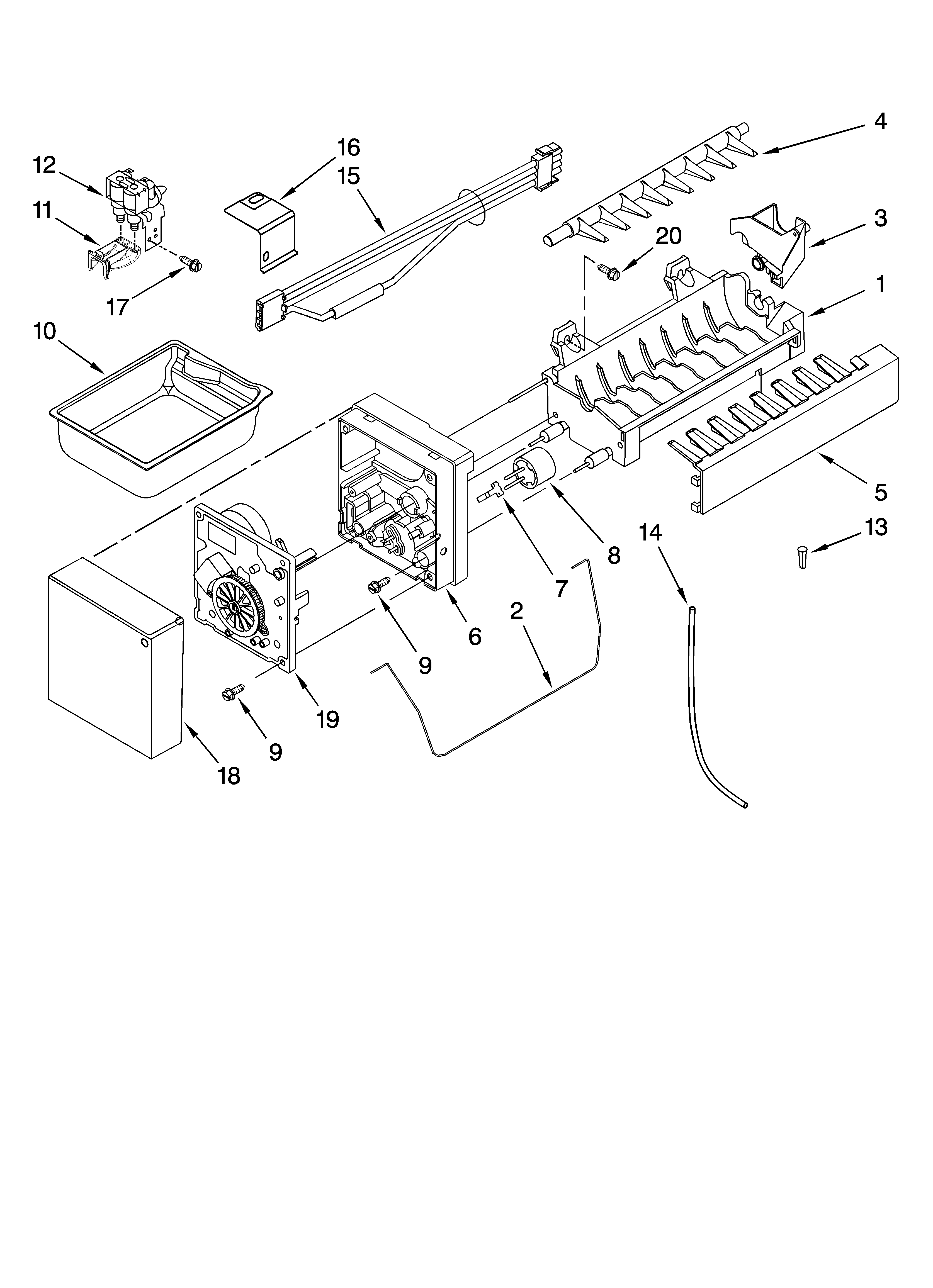 Icemaker parts, optional parts (not included)