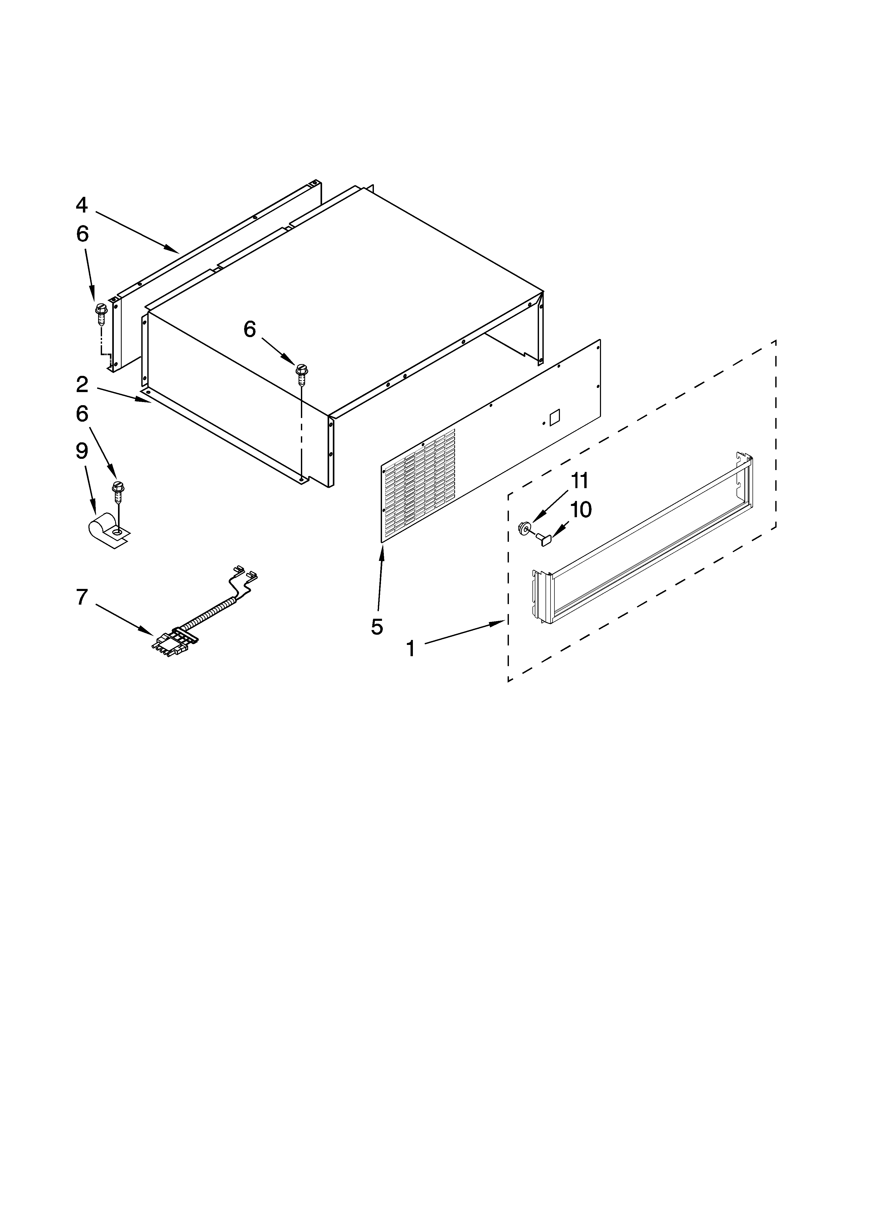 Top grille and unit cover parts