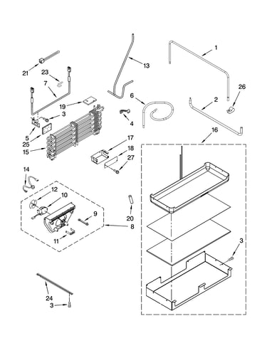 Lower unit and tube parts